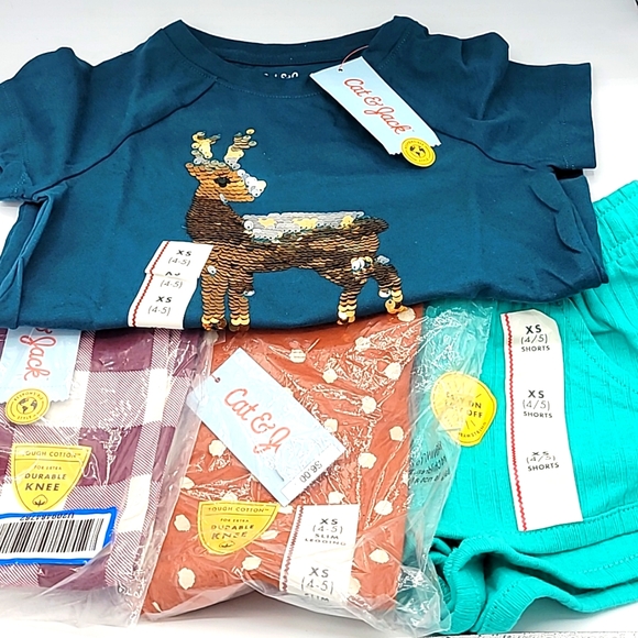 Cat & Jack Girls size XS 4/5 bundle of 4 items - Picture 1 of 5